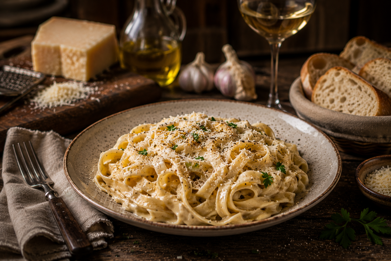 Fettuccine alla Crema demo visual
