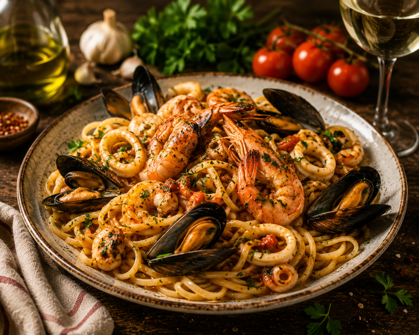 Seafood Pasta demo visual