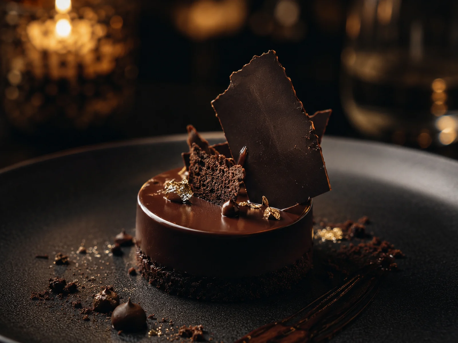 Chocolate dessert detail