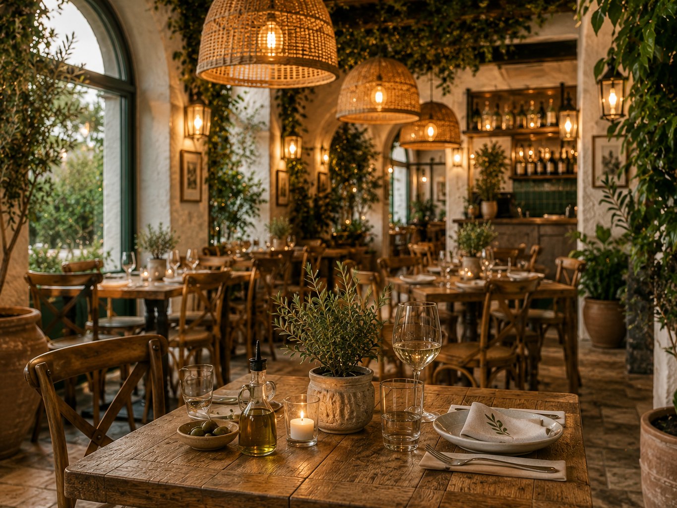 Cozy Mediterranean interior lights