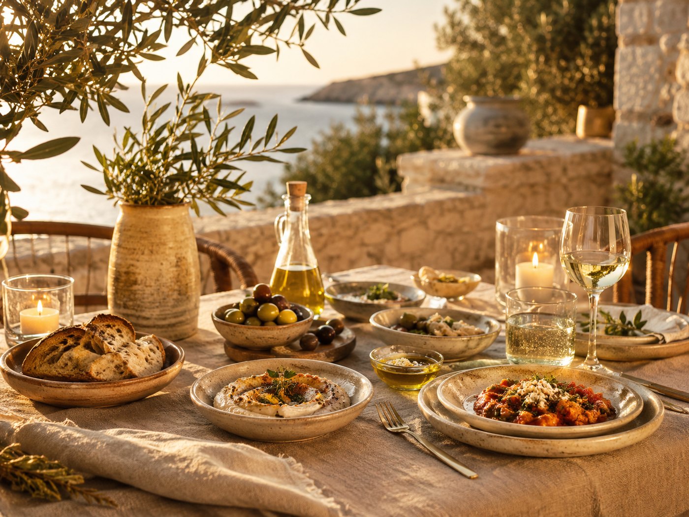 Sunset dining al fresco