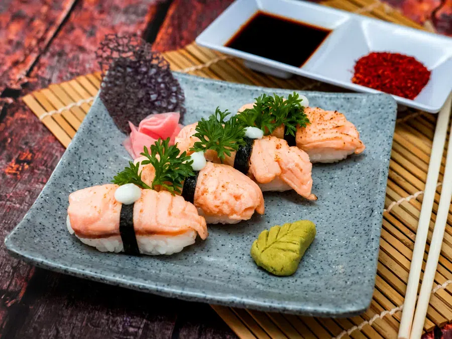 Seared Salmon Nigiri demo visual