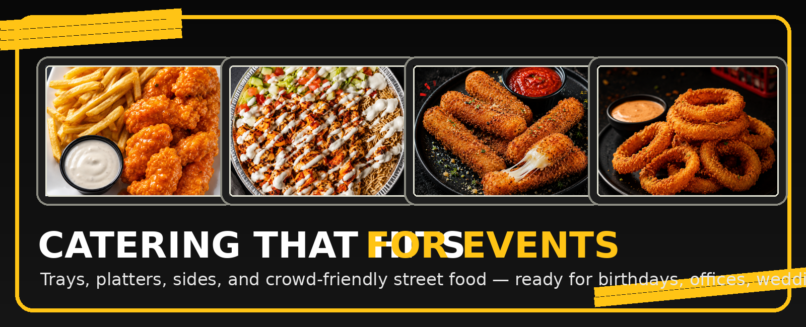 Food truck catering trays