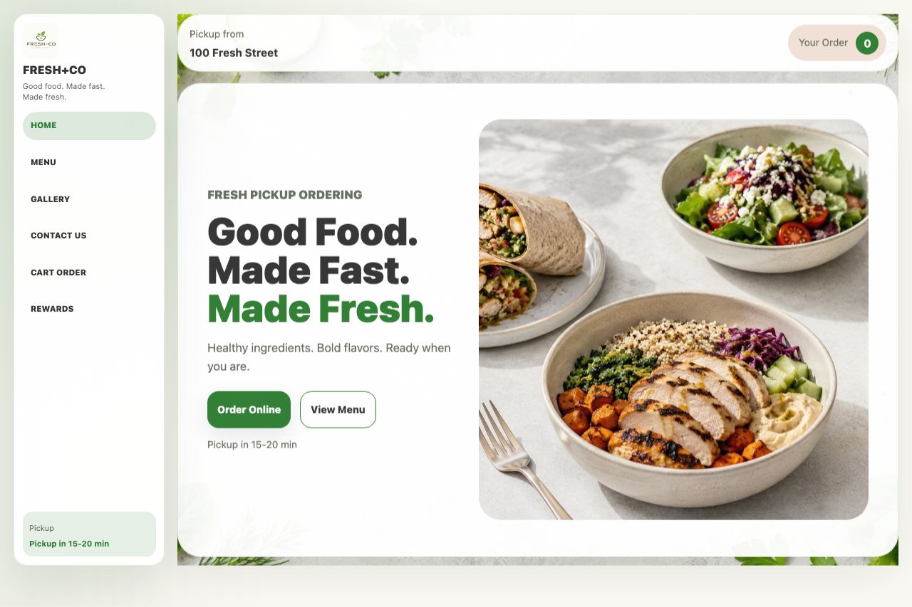 Modern Fast Casual website thumbnail